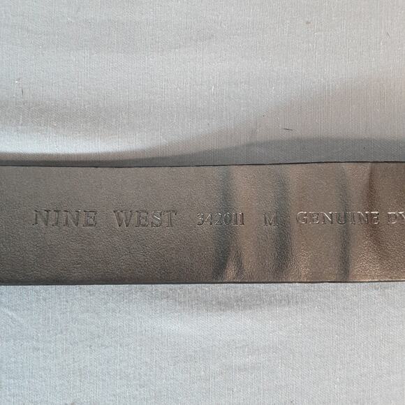 Nine West Hairy Cow Hide Animal Print Belt Medium Waist Black Brown Gray - Picture 9 of 13